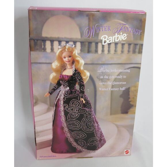 VINTAGE 1996 Winter Fantasy BARBIE #17249 Caucasian Blonde New In Box Mattel - Picture 5 of 10